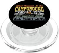 Motorhome Camping Retro What Happens At The Campground Gets PopSockets PopGrip for MagSafe