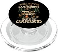 Motorhome Camping Retro What Happens At The Campground Stays PopSockets PopGrip for MagSafe