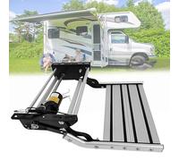 Motorhome Electric Steps with LED Light, Step Stool Foldable For Rv/Campers, 200 Kg Load Thickened Steel Plate & Aluminum Alloy Frame, No-Slip Surface, for Motorhome and Camper Accessories