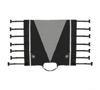 Motorhome Front Protection Cover Towing Hood With Reflective Strips 210D Oxford Cloth Waterproof RV Front Guard Shield With 7 Adjustable Straps For Night Safety Black Grey 220x175cm