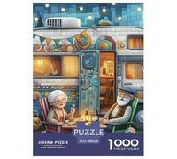 Motorhome Jigsaw Puzzles for Adults Gifts 1000 Pieces Family Challenging Toys Home Decoration Psychedelic Journey Jigsaw Puzzle for Women Men Adult 38x26cm/1000pcs