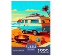 Motorhome Jigsaw Puzzles Great Gift for Adults 1000 Pieces Educational Games Home Decors Psychedelic Journey Jigsaw Puzzle for Women Men Adult 70x50cm/1000pcs
