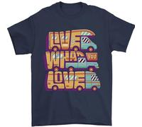 Motorhome Live What You Love RV Caravan Mens T-Shirt 100% Cotton 3XL Navy Blue