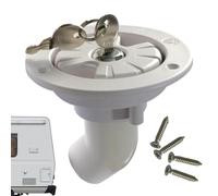 Motorhome Lockable Water Filler Connector - Gravity Fresh Water Inlet Leak Proof Filler Cap with 2 Keys Durable | RV Water Tank Filling Accessories