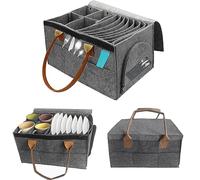 Motorhome Plate Holder Felt Cup Holder Camping Felt Cup Holder Camping Set of 1 Felt Bags for Cups and Plates Plate Organiser Tableware Storage Motorhome Organiser System Caravan Campervan