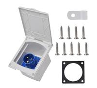 Motorhome Plug 16A 220V-240V Waterproof External 3 Pin Flush Female Socket for RV Caravan Trailer Power Outlet Power Interface