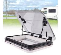 Motorhome Roof Ventilation,Universal Roof Hatch for Motorhome,RV Windows & Skylights,Motorhome Roof Cover,Large Caravan Roof Window Ventilation Set with LED Lights,80x50cm