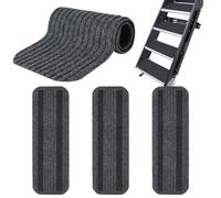 Motorhome Step Mat, 4 Pack RV Step Rug, Non-Slip Caravan Step Mat, Motorhome Step Carpet with Waterproof Back, RV Step Covers for Travel Trailers, Motorhome, Campers, Motorhome Accessories