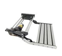 Motorhome Steps, Aluminum Alloy Caravan Step RV Step Wide Non-slip Surf-ace Manual Foldable RV Stool Load Capacity Up to 150 Kg for Motorhomes Trailers Trucks,Electric-single-layerwithlight