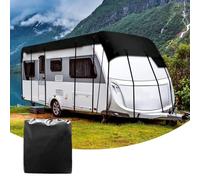 Motorhome Top Cover, Dust Resistant Universal Caravan Roof Cover, Foldable Weather-Resistant Tarpaulin Protection with Retractable Straps, 6.5 x 3m