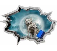 Motorhome Vinyl Graphic Sticker Decal Camper Van RV Caravan 70cm x 50cm White Wolf and applicator