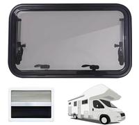 Motorhome Window RV Motorhome Caravan Tilt Hinged Window With Blackout Blinds Fly Screens Multiple Sizes(500x300mm)
