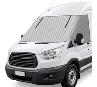 Motorhome Windscreen Cover for Ford Transit MK8/MK9 Campervan | Dual Zips, Magnetic Aluminum, Waterproof, Thermal Insulation, Windproof All Season with Carry Bag