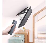 Motorised Tv Bracket Stand - Ceiling Tv Mount, Telescopic Electric Lift Tv Stand With Intelligent Memory, Fits 32-75 Inch Tvs, ±90°Left And Right Rotation, With Remote Control