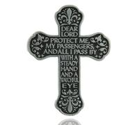 Motorist Prayer Cross Visor Clip, Religious Gifts of Protection for New Drivers and Passengers, 1 ¾ x 2 ½ Inches