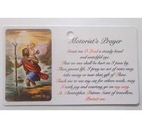 Motorist Prayer Laminated Card St Christopher Patron Saint of Travellers