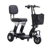 Motorized 3 Wheel Travel Wheelchair for Seniors,Scooter Lightweight,Mobility Scooters for Adults,High-Carbon Steel Frame, High-Brightness LED Headlights, 400W Motor,Easy Folding Gray,8A
