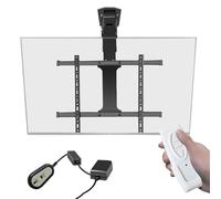 Motorized Adjustable Ceiling TV Mount, Remote Controlled Flip Down Bracket, 0-85° Angle Adjustable for Large Screens, Easy Installation with Switch Controller