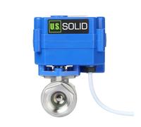 Motorized Ball Valve- 1/2" Stainless Steel Ball Valve with Full Port, 9-24V AC/DC and 2 Wire Auto Return Setup by U.S. Solid