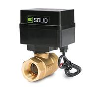 Motorized Ball Valve- 3/4" Brass Ball Valve with Standard Port, 9-36V AC/DC, 2 Wire Auto Return Setup, Normally Open (N/O) by U.S. Solid