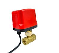 Motorized Ball Valve 3-Wire Or 2 Wire Brass Electric Ball Valve Big Torque Metal Motor 1Pcs(1/2",24VDC_CR04)