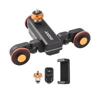 Motorized Camera Video Trolley with Scale Indication Motorized Video Slider Skater 3 Speeds Adjustable with 2.4G Remote Control Phone Holder