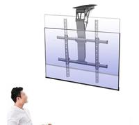 Motorized Ceiling TV Mount - Adjustable 0-85° Tilt, Hidden Foldable TV Lift, Electric TV Elevation for Space-Saving Home Theater Solutions