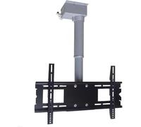 Motorized Ceiling TV Mount Adjustable Electric TV Lift with Remote Control Wall Mountable TV Bracket (30cm) Ideal for Home Theater and Space Saving Solutions.