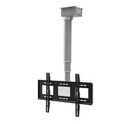 Motorized Ceiling TV Mount - Adjustable Height Electric Lift with Remote, Two Installation Methods