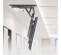 Motorized Ceiling TV Mount - Auto Lift & Flip Down Bracket for Large Screens, Supports Up to 45kg, Ideal for Home Theaters