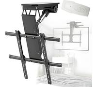 Motorized Ceiling TV Mount, Auto Lifting, 0-75° Angle Adjust, Fits 32-65 Inch TVs, for Home Theater, Office & Hotel
