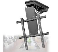 Motorized Ceiling TV Mount, Electric Adjustable Flip Down TV Bracket for Easy Viewing, Compatible with Most TVs, Perfect for Home Theaters and Media Rooms