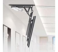 Motorized Ceiling TV Mount Electric Drop Down TV Lift for 3270 Inch TVs Telescopic Auto Lifting with 085° Tilt Hidden TV Stand SpaceSaving Design (Black)
