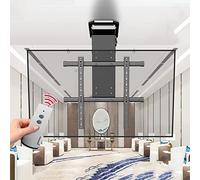 Motorized Ceiling TV Mount - Electric TV Bracket with Remote Control & Switch Universal Lift for 50-90 Inch TVs Adjustable Motorized TV Support for Home Theater.
