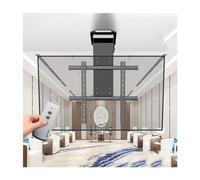 Motorized Ceiling TV Mount for 50-90 Inch TVs, Adjustable Drop Lift, Automatic Elevation, Space-Saving Design - Perfect for Home Theater and Entertainment Spaces