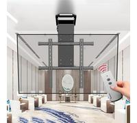 Motorized Ceiling TV Mount for Large Screens, Electric Drop-Down Lift with Tilt, Ideal for Space-Saving Home Entertainment