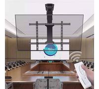 Motorized Ceiling TV Mount Stand with Remote Control - Hidden Drop Down Lift for 50-75 inch TVs 0-85° Flip Down Pitched Roof Telescopic Electric Bracket One Color