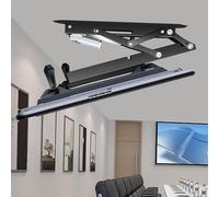 Motorized Ceiling TV Mount with Auto Lifting, Telescopic Electric Lift for Large TVs, Solves Space and Viewing Issues
