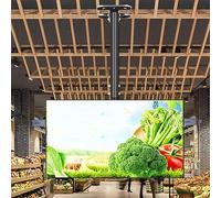 Motorized Ceiling TV Mount with Remote Control, Adjustable Height Electric Lift for Low Profile TVs, Universal Bracket with Two Installation Methods