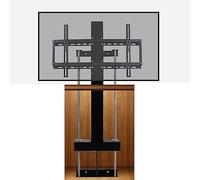 Motorized Ceiling TV Mount with Remote Control, Adjustable Height Electric Lift for Low Profile TVs, Universal Bracket with Two Installation Methods