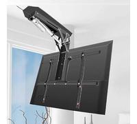 Motorized Ceiling Tv Mount, With Remote Control Motorized Tv Mount, Telescopic Electric Tv Lift With Auto Lifting, Hidden Drop Down Tv Lift, 0-85°Flip Down Pitched Roof Mount,50,75inch TV