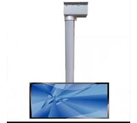 Motorized Ceiling TV Mount with Remote, Electric Lift Bracket for Universal TVs, 360° Swivel for Bedroom Living Room, Fits 32-65 inch