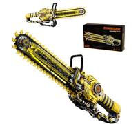 Motorized Chainsaw Building Blocks Kit, 1096PCS Mechanical Tech Chainsaw Model Toys, Gear Sawtooth Display Bricks Toy for Adult Hobby Builders, Unique Gifts for Sci-Fi Machinery Enthusiasts(13108)