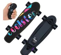 Motorized Cruiser Board/All In One Electric Skateboard - With Led Remote Control - 3.75 Kg Lightweight Commuter Board, 30% Max Grade Climb,Pe Nylon Plate Shock Absorbing Deck,B