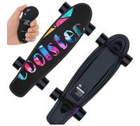 Motorized Cruiser Board/All in One Electric Skateboard - with Led Remote Control - 3.75 Kg Lightweight Commuter Board, 30% Max Grade Climb,Pe Nylon Plate Shock Absorbing Deck (B)