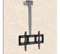 Motorized Electric Ceiling TV Mount Adjustable Height TV Lift Bracket with Remote Control Retractable TV Mount for Home Theatre & Entertainment (30cm)