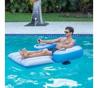 Motorized Electric Pool Lounger 360 Spin Dual Battery Floating Chair for Adults, Perfect for Backyard, Lake Relaxation and Parties