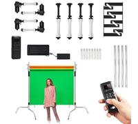 Motorized Electric Roller Background Support System Kit, 2/3/4/6 Roller Floorstanding & Wall Ceiling Mount Backdrop Holder with Remote Control, Backdrop Rollers for Photo Studio(4 Roller)