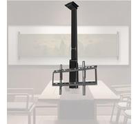 Motorized Electric TV Ceiling Mount, Rotation Tilting Height Adjustable Telescopic Auto Lifting TV Stand with Remote and Switch, Easy Install for Home Theater