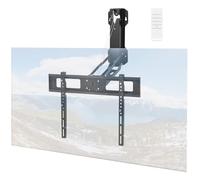 Motorized Fireplace TV Wall Mount for 32-75 inch Screen up to 85 lbs, Height Adjustable Pop Up TV Stand, Black